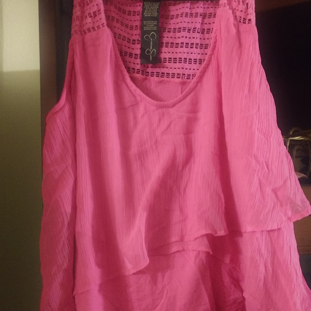 Woman's pink tank top